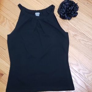 Ann Taylor sleeveless black top size M